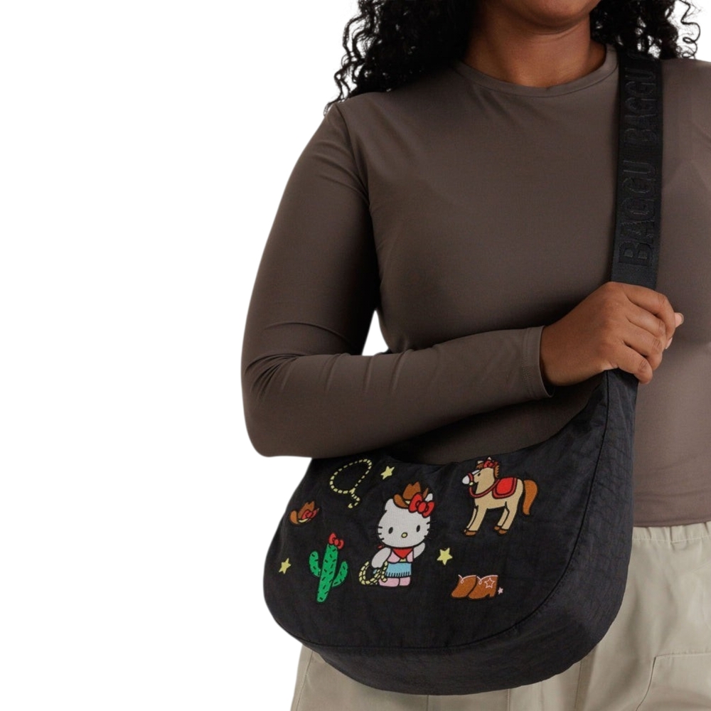 *NWT* BAGGU X Hello Kitty & Friends Hello Kitty Western Medium Crescent Bag - Picture 2 of 8